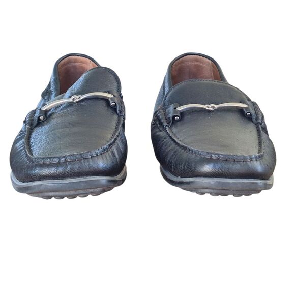 Section X Men's Darion Leather Bit Buckle Drivers size 9.5 Black Loafers Brazil - Picture 10 of 16